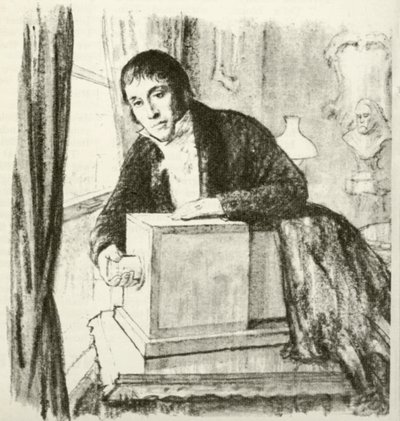 Joseph Nicéphore Niépce prenant la première photographie permanente au monde - English School